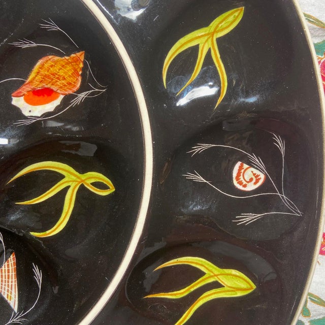 French Majolica Oyster Platter by Henriot Quimper, 1970s For Sale - Image 3 of 9