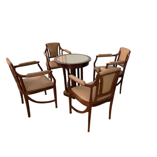 Art Nouveau Living Room Set, Vienna, 1910, Set of 5 For Sale - Image 9 of 9