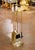 French Mid-Century French Brass and Marble Five-Piece Fireplace Tool Set With Stand For Sale - Image 3 of 10