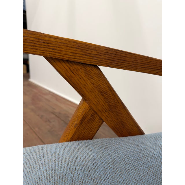 Mid Century Modern Oak Slat Construction Z Chair, Crawford Furniture For Sale - Image 11 of 14