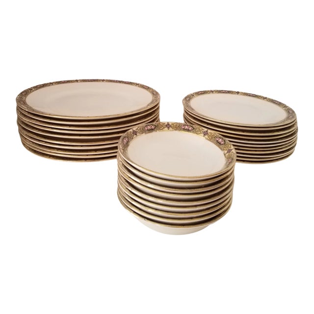 Vintage Homer Laughlin Vandemere Porcelain Dishes- 30 Pieces For Sale