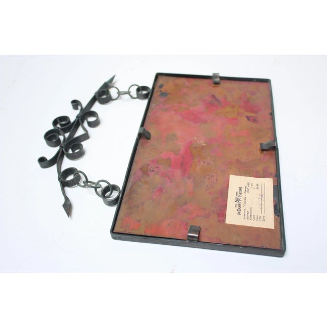 Vintage Russian Enamel on Copper Cityscape For Sale - Image 4 of 13