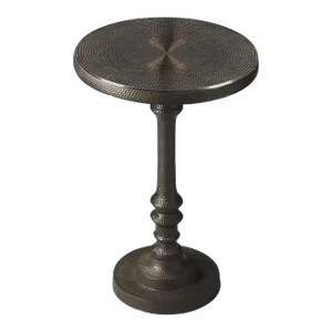 Tanya Metal Pedestal Accent Table, Bronze