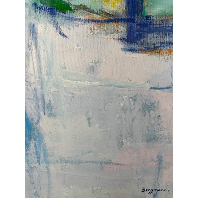 Blue Contemporary Abstract Original Oil Painting For Sale - Image 8 of 12