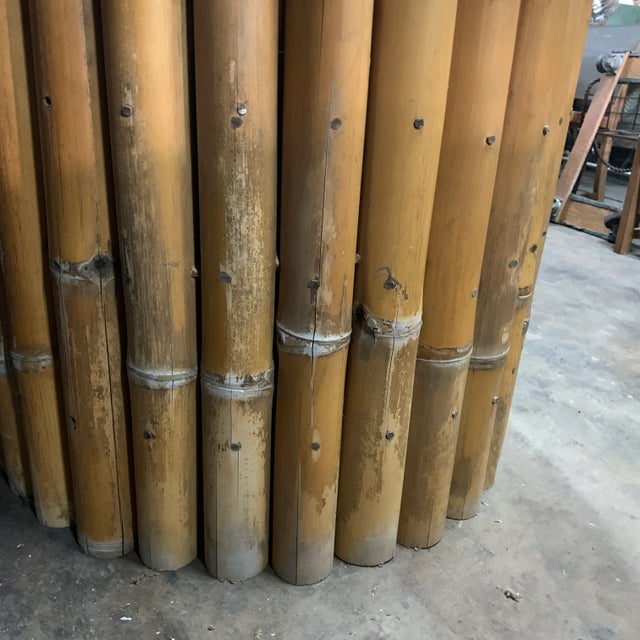 1960s 1960s Natural Bamboo Base Dining Table For Sale - Image 5 of 11