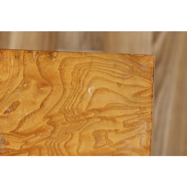 Mid Century Modern Milo Baughman Style Burlwood Cube Side Table, 1970s For Sale - Image 11 of 18