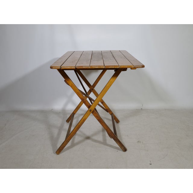 Wood Vintage Garden Furniture Set in Wood, 1970s, Set of 3 For Sale - Image 7 of 11