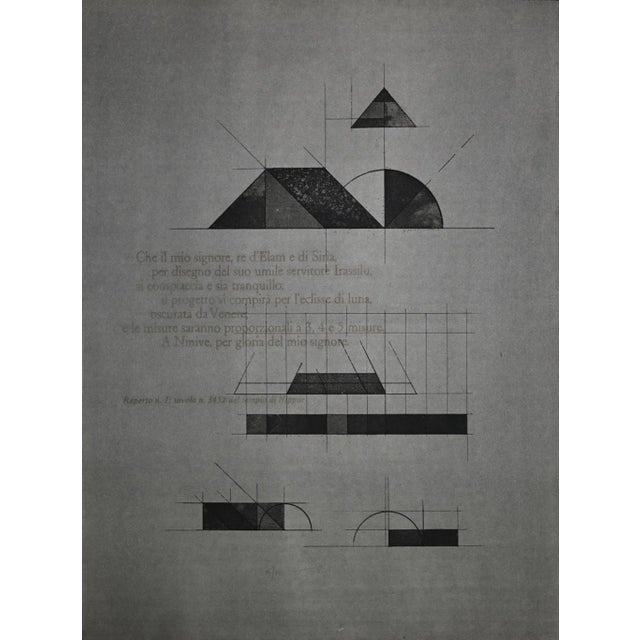 Nippur Temple is a colored etching realized by the contemporary artist Walter Valentini in 1976. Hand-signed in pencil on...