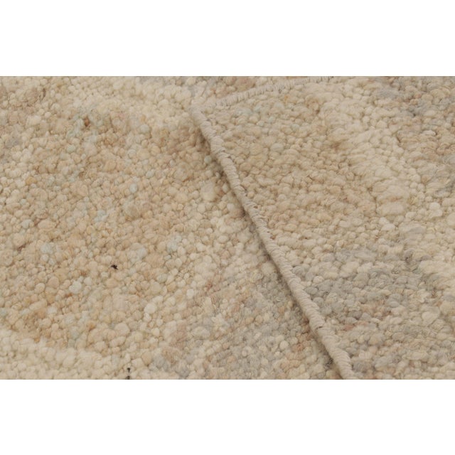 Gray Rug & Kilim’s Custom Scandinavian Kilim in Brown and Gray Geometric Patterns For Sale - Image 8 of 10