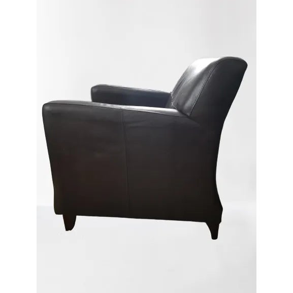 Mid-Century Modern Mid 20th Century Bradington & Young Brown Leather Chair For Sale - Image 3 of 5