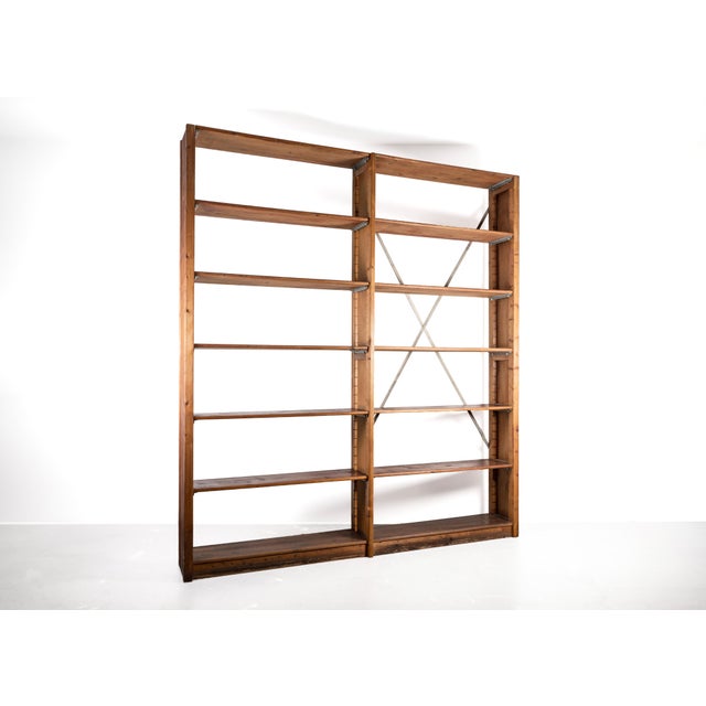 Wood Large Modular Pine Wall Unit, 1920s For Sale - Image 7 of 18