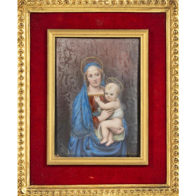 ANTOINE SOUSTRE (19th/20th century) France, 19th century, enamel painting on copper. Signed A. Soustre - Limoges - Post-...