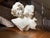 Stone Antique Alabaster Sculpture of Two Intertwined Female Busts For Sale - Image 7 of 18
