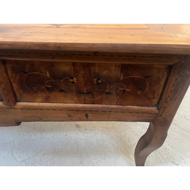 Marquetry Provincial Desk in Cherrywood For Sale - Image 16 of 18