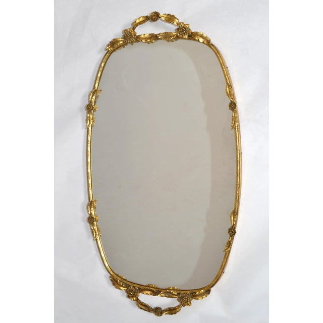 Early 20th Century Renaissance Revival Gilt Ornate Embossed Wall Mirror France For Sale - Image 12 of 12