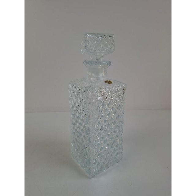 Vintage Crystal Whiskey Decanter and Tumblers from Bohemia, 1980s, Set of 7 For Sale - Image 4 of 18
