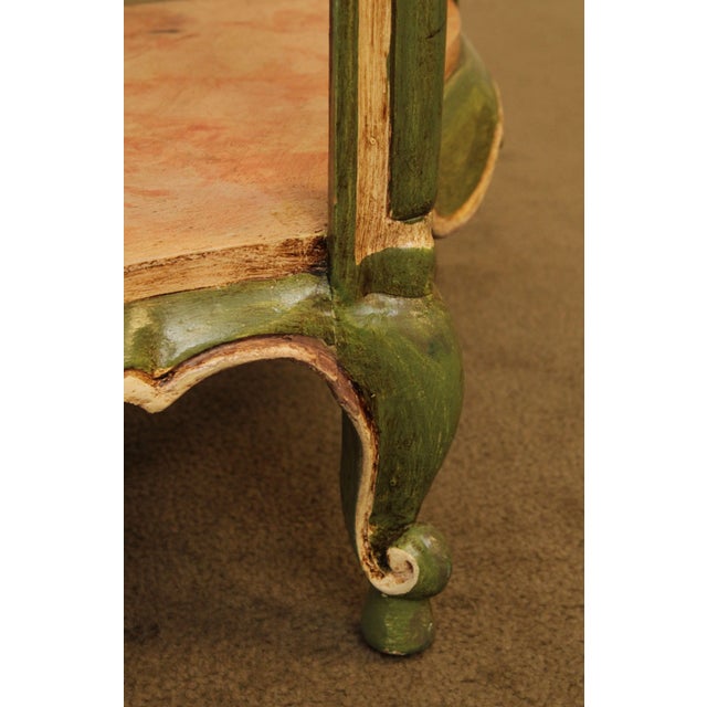 Vintage Italian Painted Demilune Console Etagere, Bookcase Chairish