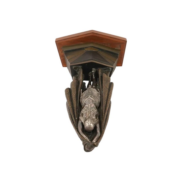 Art Deco Bronze 999 Silver Antinea Sculpture Attr Chiparus For Sale - Image 17 of 18