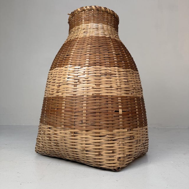 1950s Japanese Bamboo Ikebana Basket / Hanakago, 1950s For Sale - Image 5 of 10