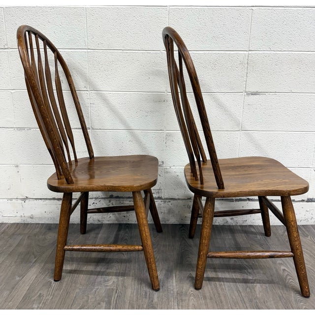Vintage Bent Hoop Back Spindle Paddle Back Arrow Back HIgh Back Windsor Chairs For Sale - Image 4 of 11