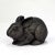 Plastic 2016 Black Gesso & Raw Graphite Resin Sculpture "Pygmy Rabbit" by Darla Jackson For Sale - Image 7 of 11