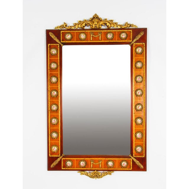 Ormolu & Porcelain Mounted Console Table & Mirror by Epstein, 20th Century, Set of 2 For Sale - Image 13 of 18