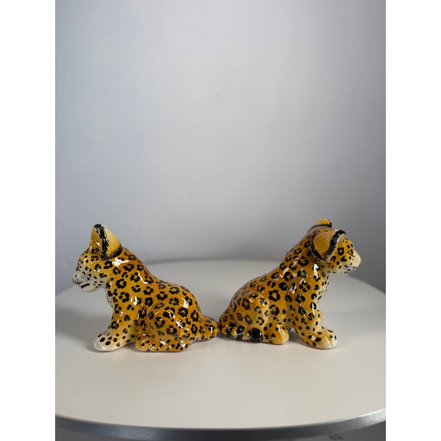 Italian Ceramic Leopard Family Figures, 1960s, Set of 3 For Sale - Image 17 of 18