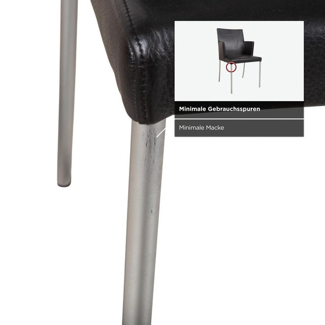 Black Jason Chair in Leather Black from Walter Knoll / Wilhelm Knoll For Sale - Image 8 of 15