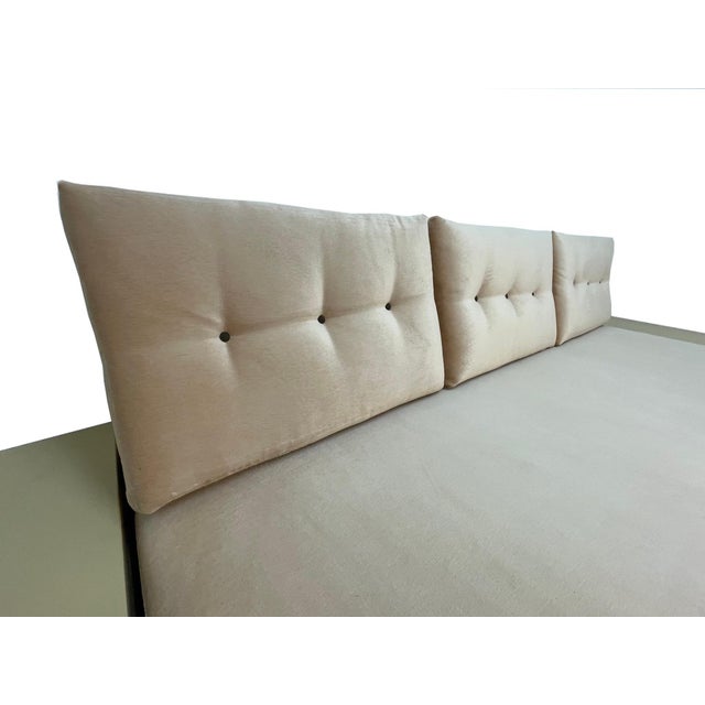 Wood Custom Convertible Daybed Sofa With Integrated Side Tables, Sleeper Function & Power Outlets, Circa 1990s For Sale - Image 7 of 13