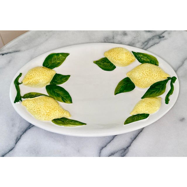 Handmade Italian Ceramic Lemon Platter – “Fatto a Mano” Majolica, Model 265 Handmade Italian ceramic platter, beautifully...