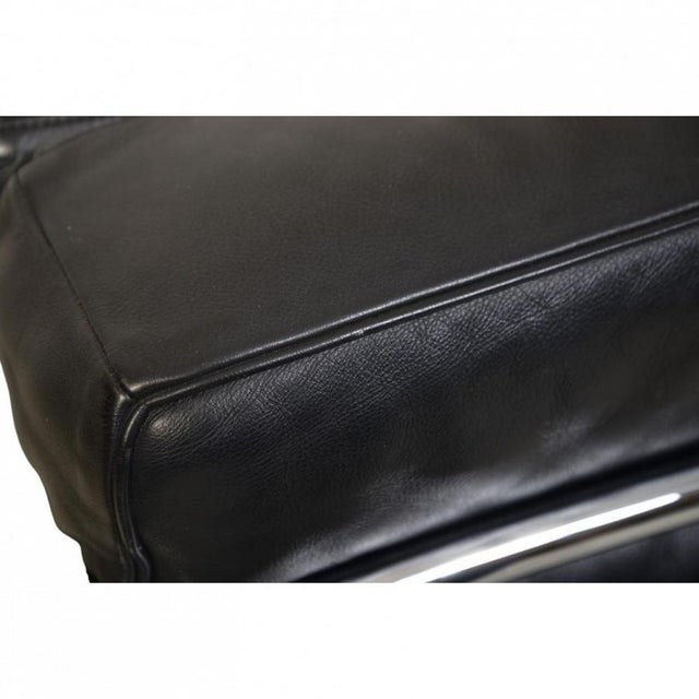 LC2 Three-Seater Sofa in Black Leather by Le Corbusier, 1990s For Sale - Image 14 of 18