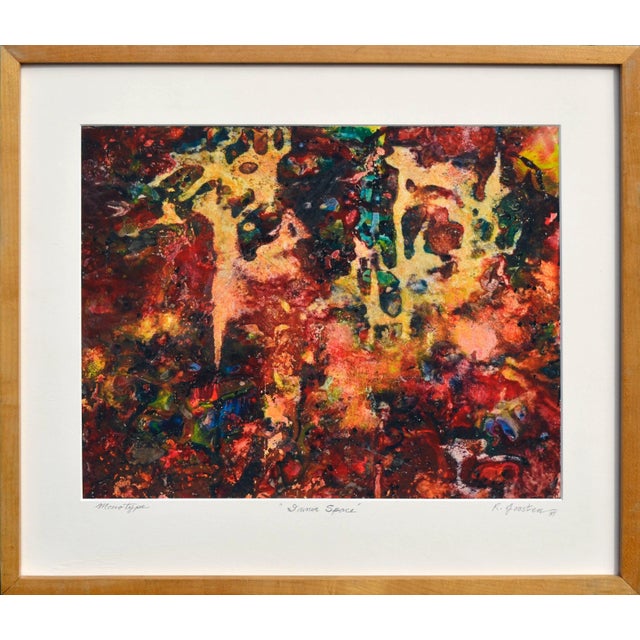 Ralph Edward Joosten "Inner Space" Abstract Monotype Print 1997 For Sale