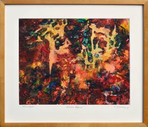 Ralph Edward Joosten "Inner Space" Abstract Monotype Print 1997