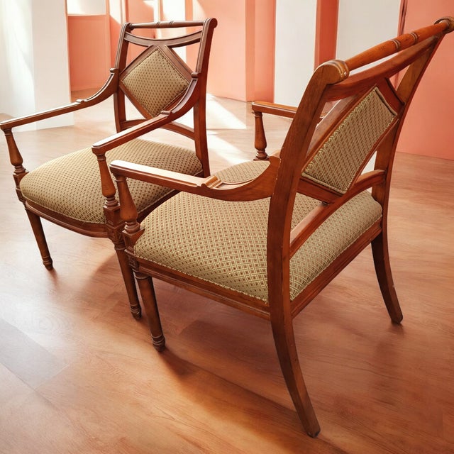 Pair of Georgian-Style Armchairs, Reminiscent of Late 18th Century England by Fairfield For Sale In Raleigh - Image 6 of 8