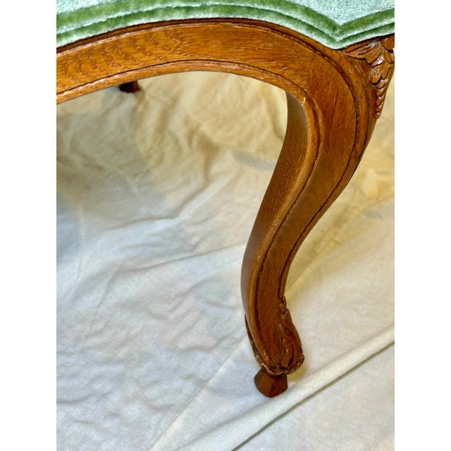 Louis XV Style Hand-Carved Fauteuil Lounge Chair by J. Robert Scott, Silk Velvet Upholstery For Sale - Image 9 of 12