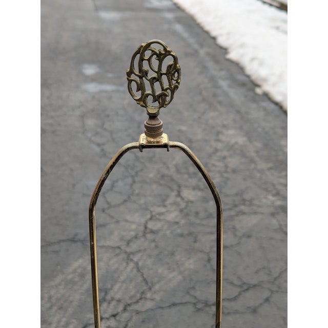 Vintage Large Crackle Oriental Asian Floral With Birds Table Lamp 29", Oriental Lamp, Asian Decor For Sale - Image 4 of 9