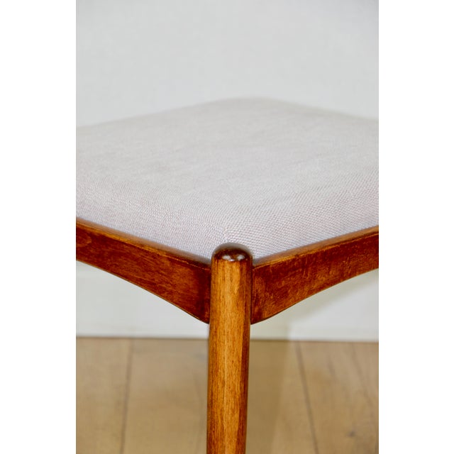 Stool with Beige-Cream Seat from Edmund Homa, 1970s For Sale - Image 6 of 7