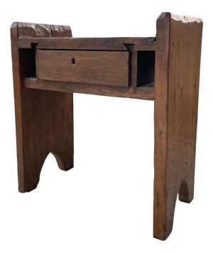 Antique Brutalist Nightstand in Oak, 1890s