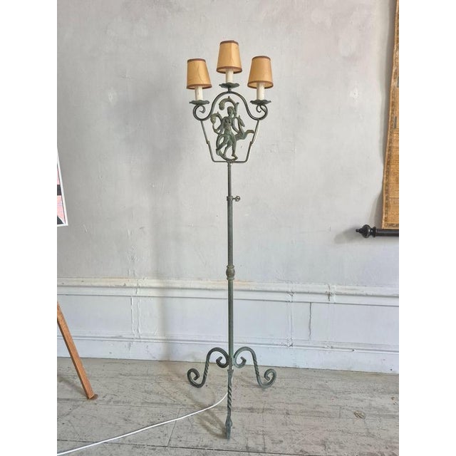 Green Swedish Grace Floor Lamp by Bjerkås, 1930s For Sale - Image 8 of 18