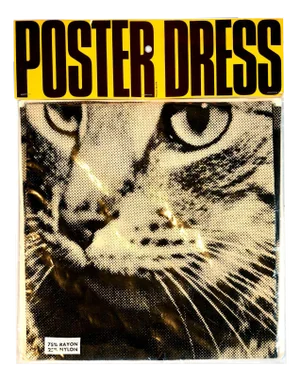 Cat by Harry Gordon for Poster Dresses Ltd, London, England, 1968