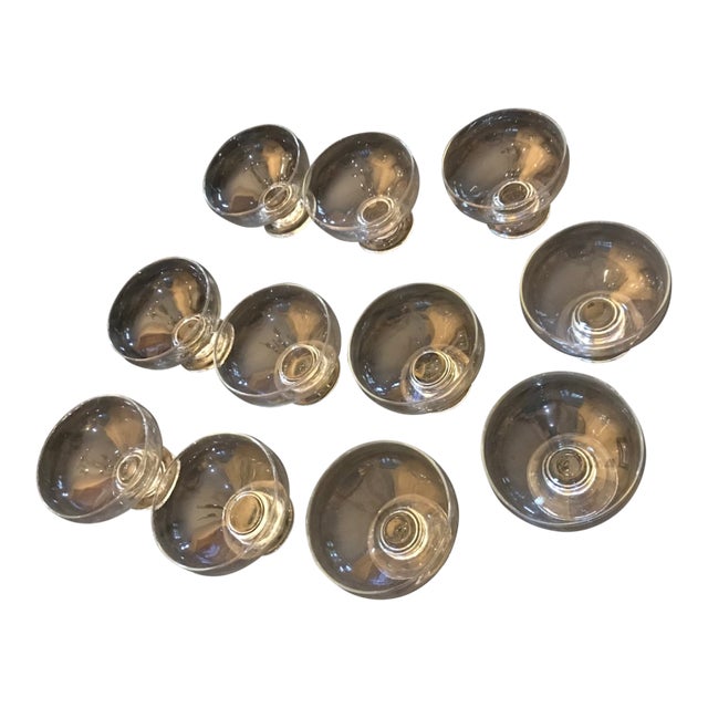 Mid 19th Century Footed Glass Bowls - Set of 11 For Sale