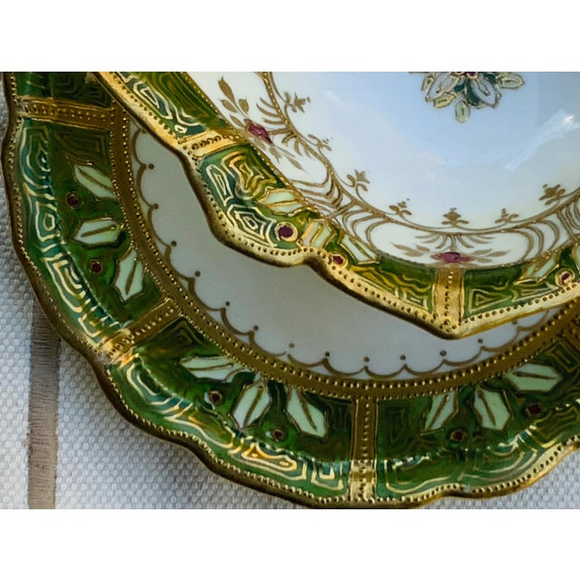 Japanese Antique Nippon Ware Sauce Boat With Underplate For Sale - Image 3 of 18