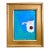 Contemporary Acrylic, Painting on Canvas and Vintage Gold Frame by Matthew Izzo For Sale