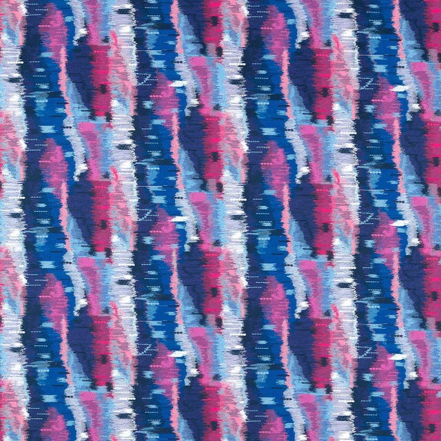 Harlequin Wilderness Fabric in Lapis/Carnelian/Ruby For Sale
