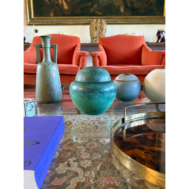 Art Deco Green Vase Potiche by Paul Haustein for WMF Ikora, Germany, 1925 For Sale - Image 12 of 13