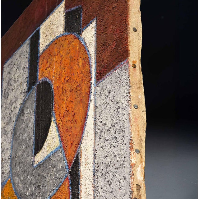 Gilbert Thévenot, Abstract Composition, 1960s, Oil on Canvas For Sale - Image 6 of 7