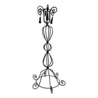 Vintage Wire Candle Holder With Tassels For Sale