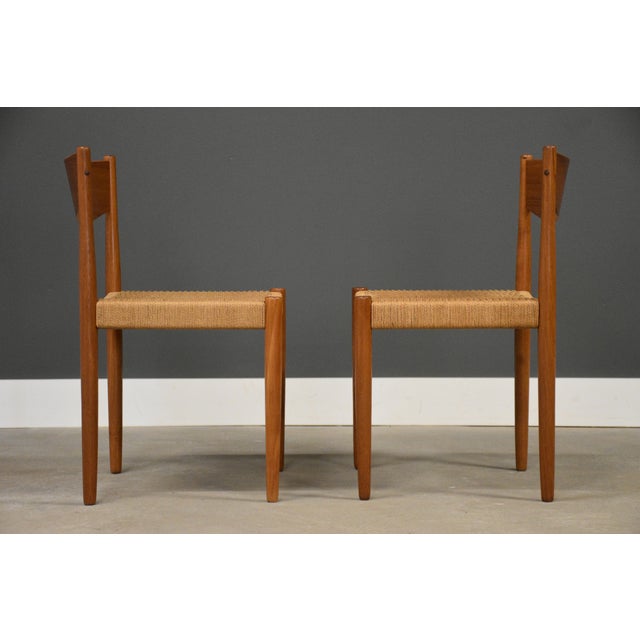 Brown 1970s Danish Modern Teak Dining Chairs by Poul Volther - Set of 4 For Sale - Image 8 of 10