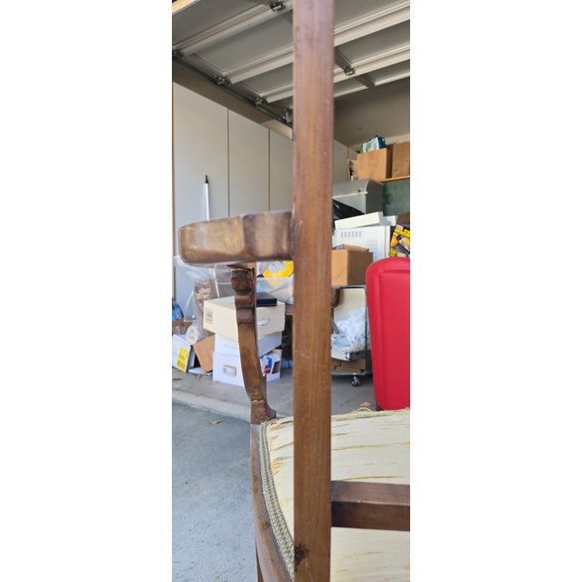 Edwardian Mahogany Armchair W/ Mother of Pearl Inlay – C1900 For Sale In Los Angeles - Image 6 of 7