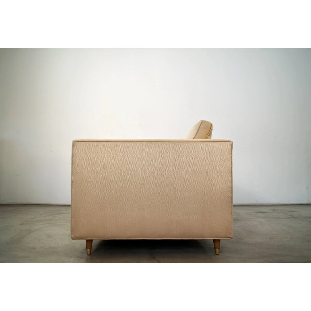 1950’s Mid-Century Modern Long Gold Tweed Sofa For Sale In Los Angeles - Image 6 of 12